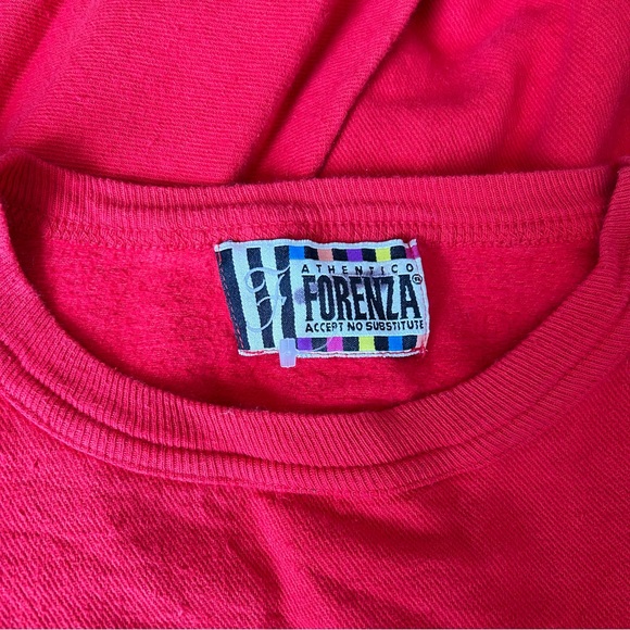 Vintage Forenza Ladies Long Sleeve Top 80s Red - Picture 6 of 6